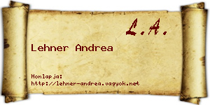 Lehner Andrea névjegykártya